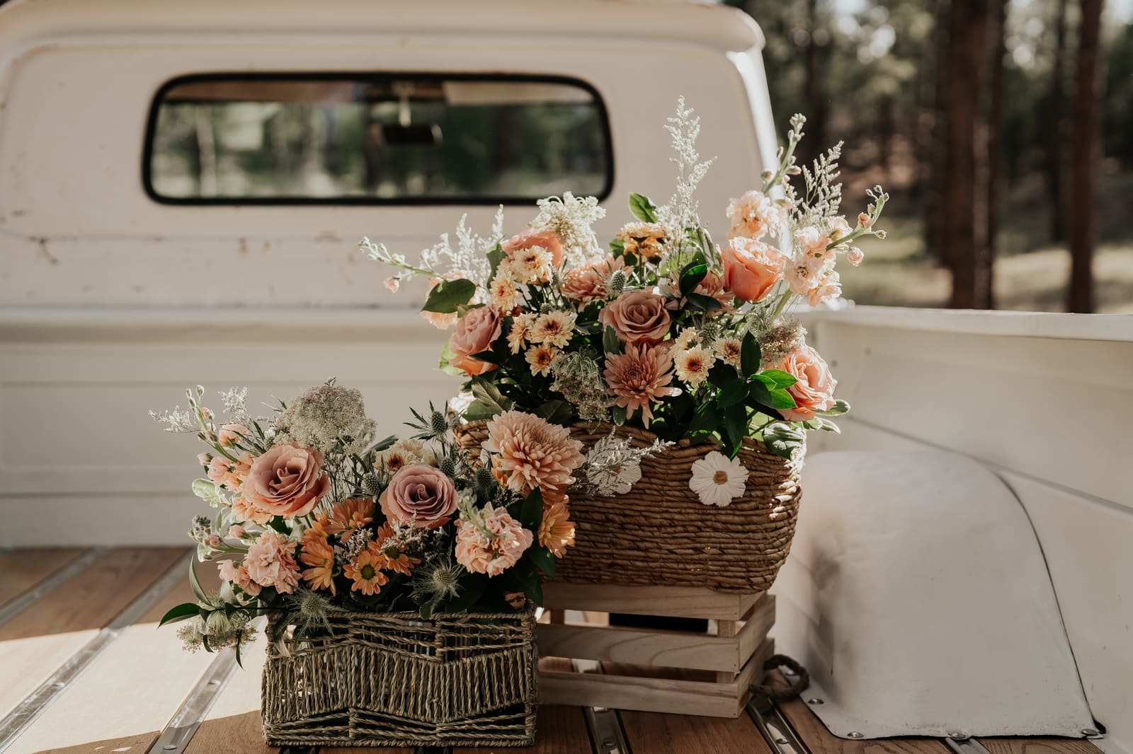 Bridal floral styling detail