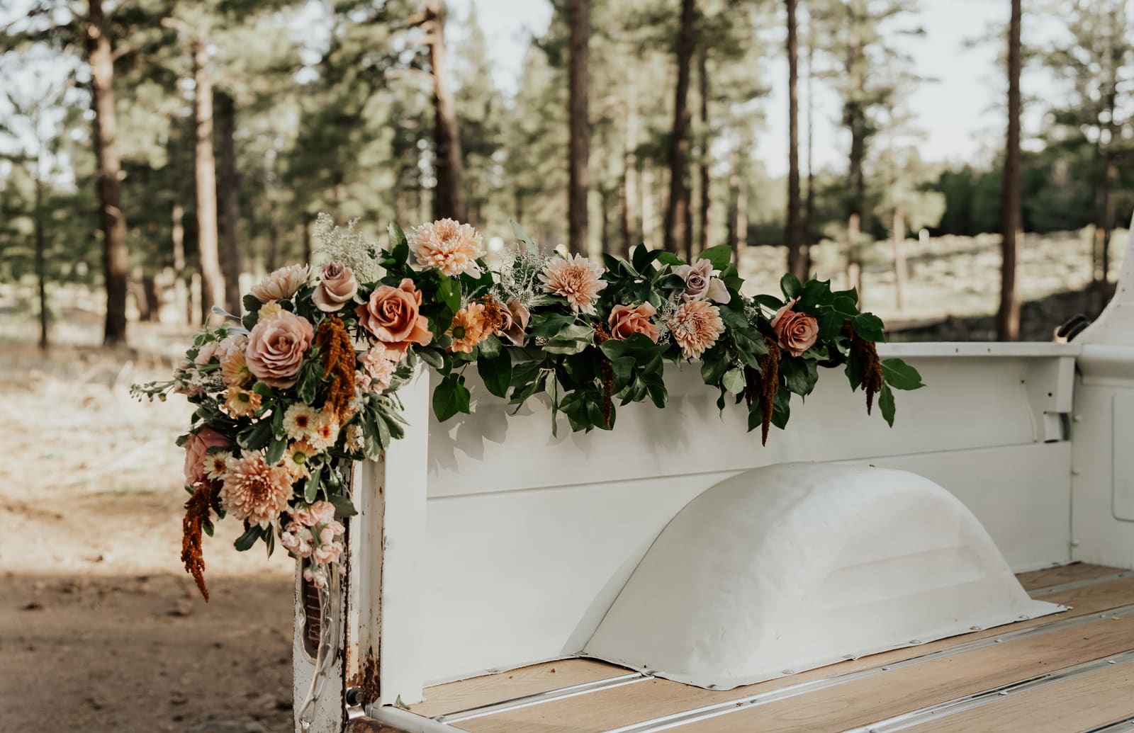 Bridal floral styling detail
