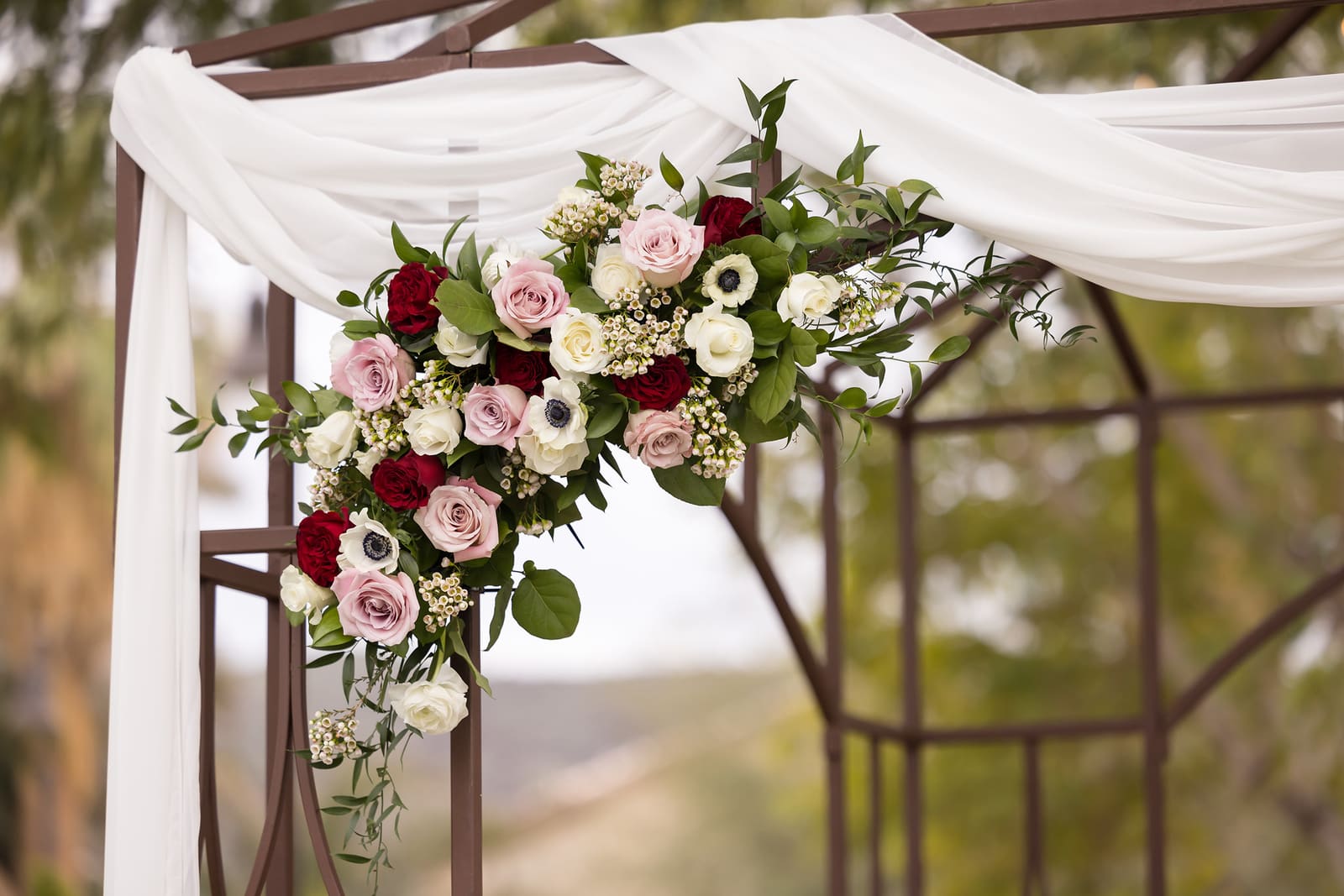 Floral ceremony arch