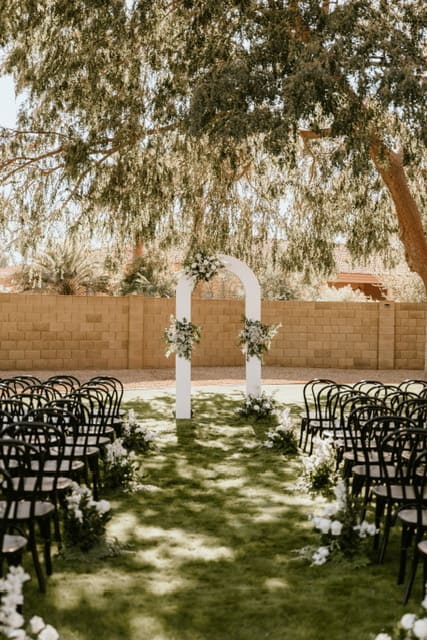 Floral ceremony arch